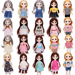 6 Inch Doll Clothes Casual Wear Outfits for 1/12 Doll Dress Up Set