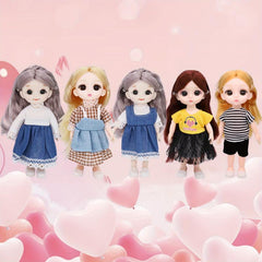 6 Inch Doll Clothes Casual Wear Outfits for 1/12 Doll Dress Up Set