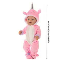 Plush Onesie Doll Outfit for American Girl Dolls