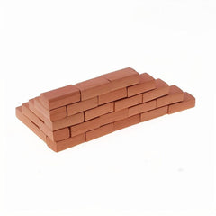 20pcs Mini Red Brick Landscape Supplies DIY Model Brick Crafts