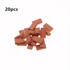 20pcs Mini Red Brick Landscape Supplies DIY Model Brick Crafts
