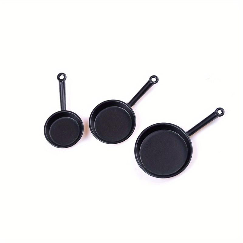 Mini Pan Simulation Set for Dollhouse Decoration