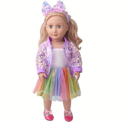 Doll Sequins Streetwear Outfit 45 72cm Holiday Clothes Accessories