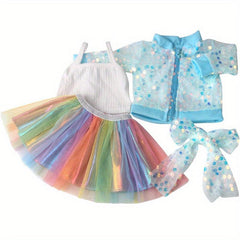 Doll Sequins Streetwear Outfit 45 72cm Holiday Clothes Accessories