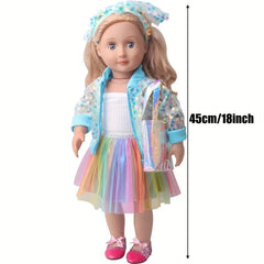 Doll Sequins Streetwear Outfit 45 72cm Holiday Clothes Accessories