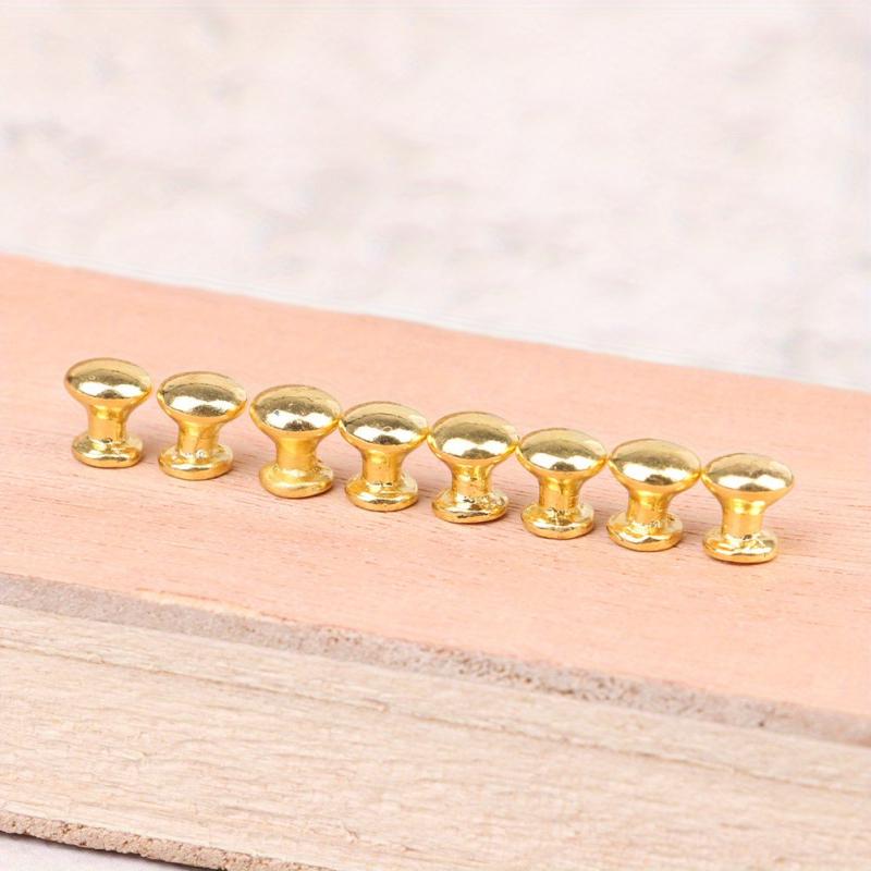 8pcs 1/12 Dollhouse Door Drawer Round Handle Furniture Model Decor