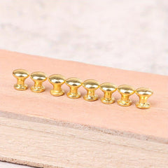 8pcs 1/12 Dollhouse Door Drawer Round Handle Furniture Model Decor