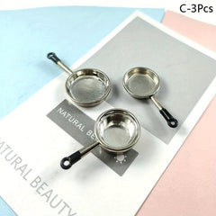 1:12 Dollhouse Soup Pot Pan Cookware Kitchen Decor Play House Toy