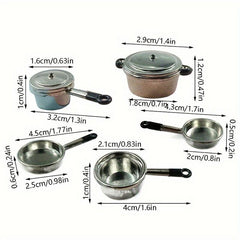 1:12 Dollhouse Soup Pot Pan Cookware Kitchen Decor Play House Toy