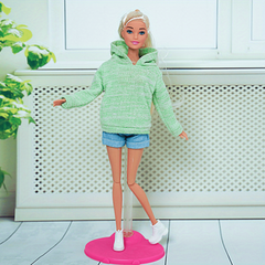 Fashionable Dollhouse Casual Sportswear Yoga Dress Fitness Hooded Clothes
