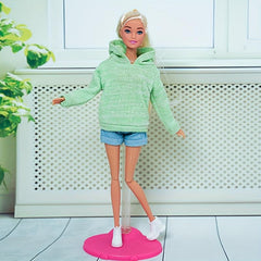 Fashionable Dollhouse Casual Sportswear Yoga Dress Fitness Hooded Clothes