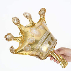 6Pcs Golden Crown Balloons for Weddings & Birthdays