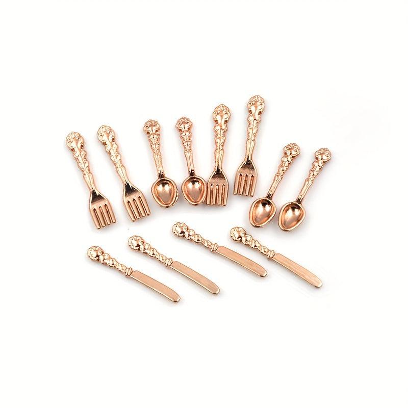12pcs Kitchen Furniture Toys 1 12 Dollhouse Fork Soup Toy