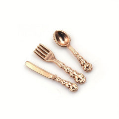 12pcs Kitchen Furniture Toys 1 12 Dollhouse Fork Soup Toy