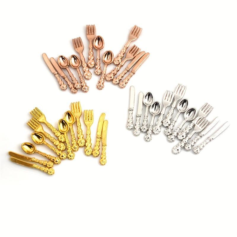 12pcs Kitchen Furniture Toys 1 12 Dollhouse Fork Soup Toy
