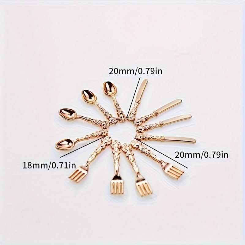 12pcs Kitchen Furniture Toys 1 12 Dollhouse Fork Soup Toy