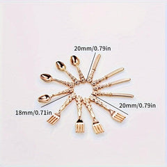 12pcs Kitchen Furniture Toys 1 12 Dollhouse Fork Soup Toy