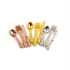 12pcs Kitchen Furniture Toys 1 12 Dollhouse Fork Soup Toy