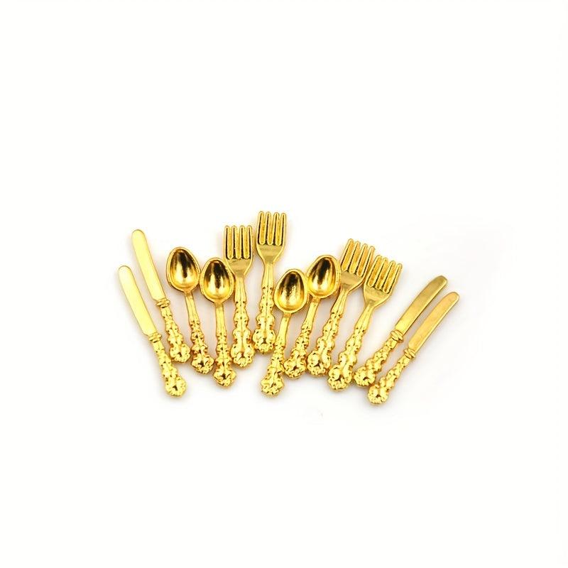 12pcs Kitchen Furniture Toys 1 12 Dollhouse Fork Soup Toy