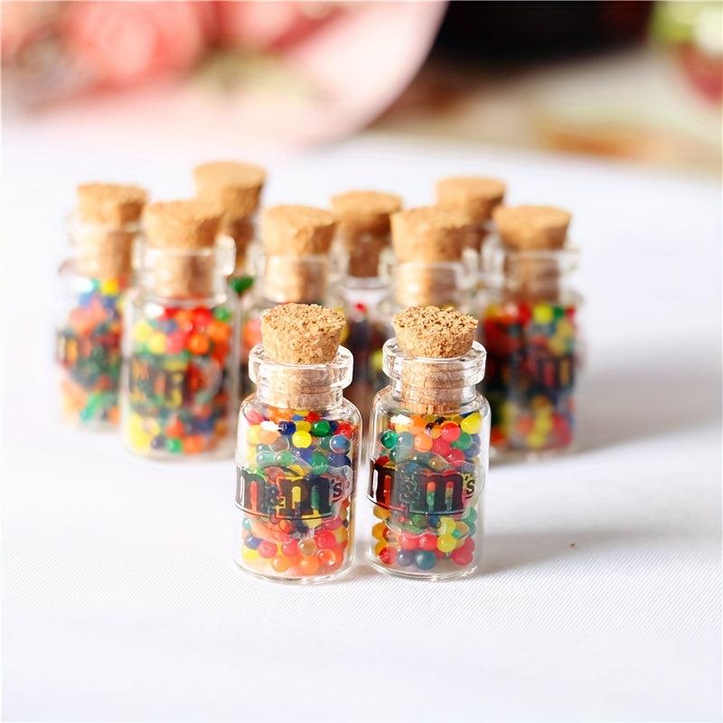 5PCS 1 12 Dollhouse Mini Candy Glass Jar Kitchen Food Props Scenery
