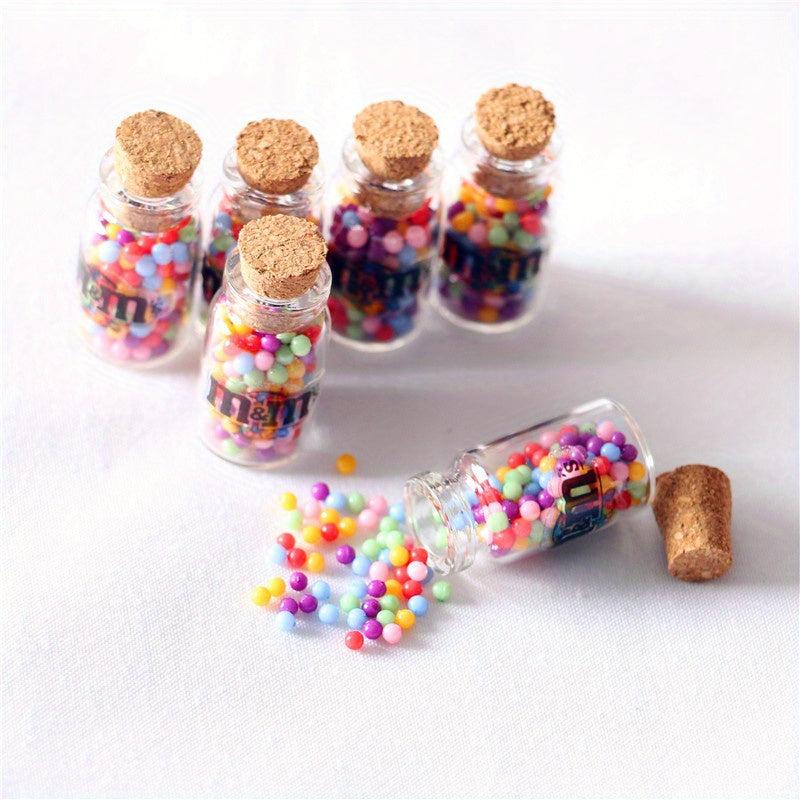 5PCS 1 12 Dollhouse Mini Candy Glass Jar Kitchen Food Props Scenery