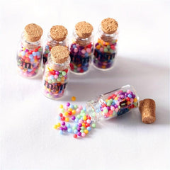 5PCS 1 12 Dollhouse Mini Candy Glass Jar Kitchen Food Props Scenery