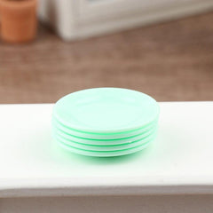 5Pcs Mini Food Plates Dollhouse Dining Plate Kitchen Accessories