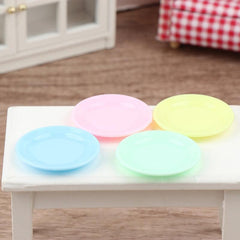 5Pcs Mini Food Plates Dollhouse Dining Plate Kitchen Accessories