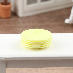 5Pcs Mini Food Plates Dollhouse Dining Plate Kitchen Accessories
