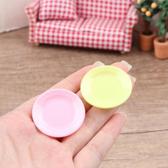 5Pcs Mini Food Plates Dollhouse Dining Plate Kitchen Accessories