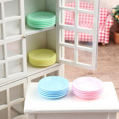 5Pcs Mini Food Plates Dollhouse Dining Plate Kitchen Accessories