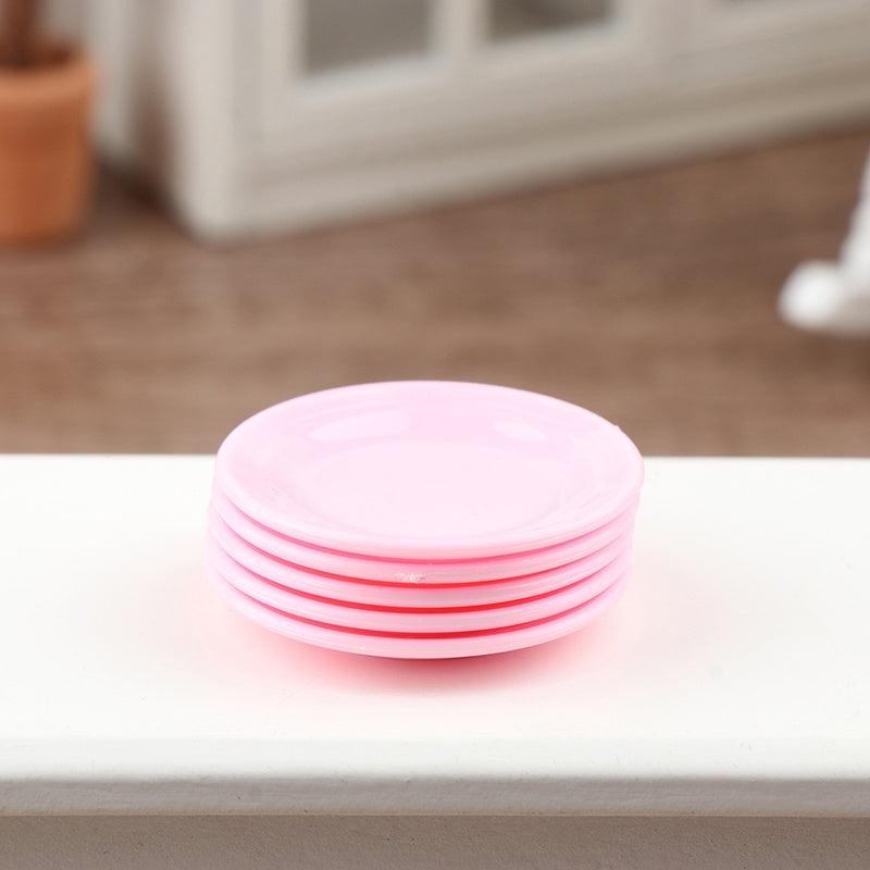 5Pcs Mini Food Plates Dollhouse Dining Plate Kitchen Accessories