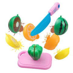 Creative Fruit Cut Cake Cutting Vegetables Play Kitchen Toy
