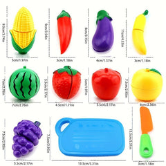 Creative Fruit Cut Cake Cutting Vegetables Play Kitchen Toy