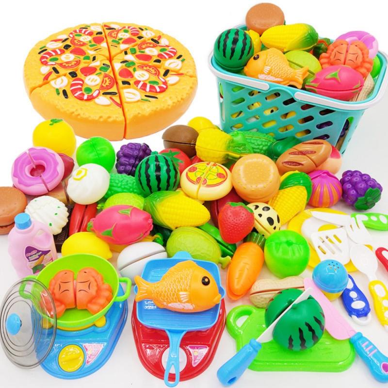 Creative Fruit Cut Cake Cutting Vegetables Play Kitchen Toy