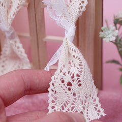 Dollhouse Mini Door Curtain Lace Model Gift