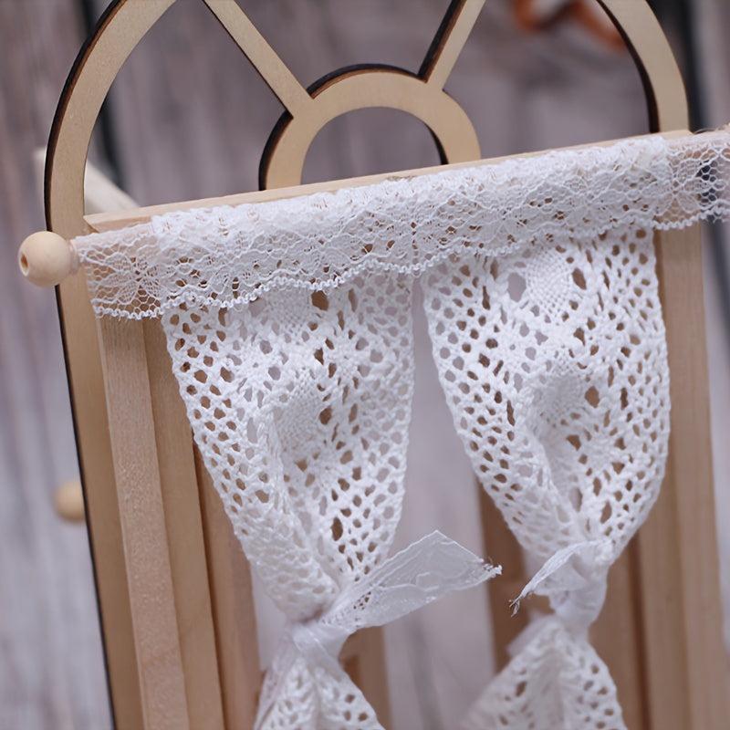 Dollhouse Mini Door Curtain Lace Model Gift