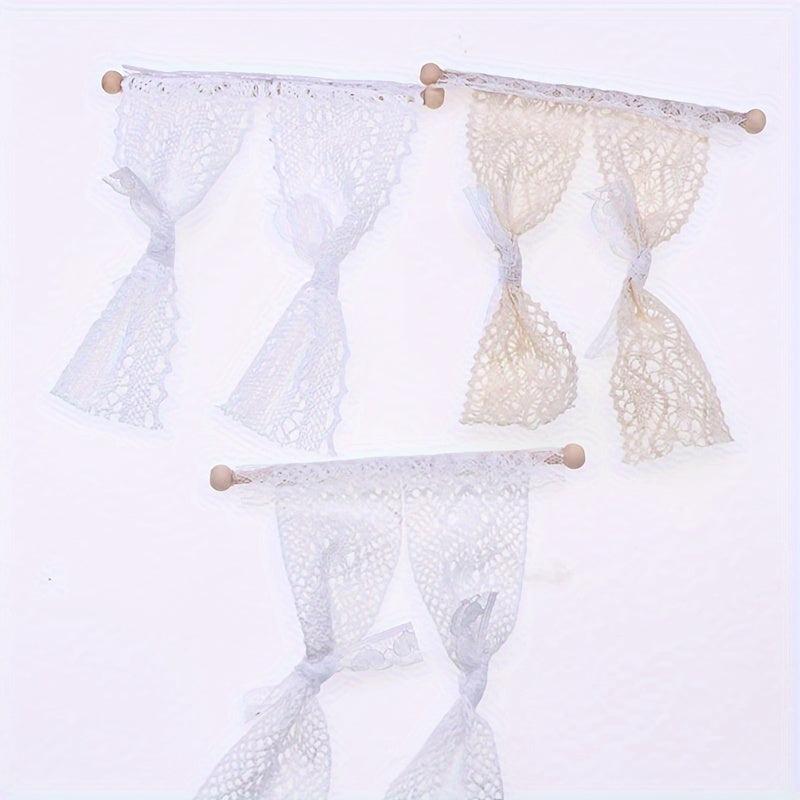 Dollhouse Mini Door Curtain Lace Model Gift