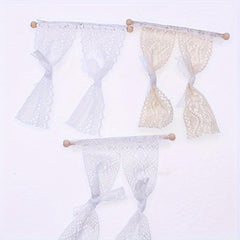 Dollhouse Mini Door Curtain Lace Model Gift