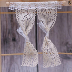 Dollhouse Mini Door Curtain Lace Model Gift