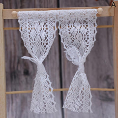 Dollhouse Mini Door Curtain Lace Model Gift