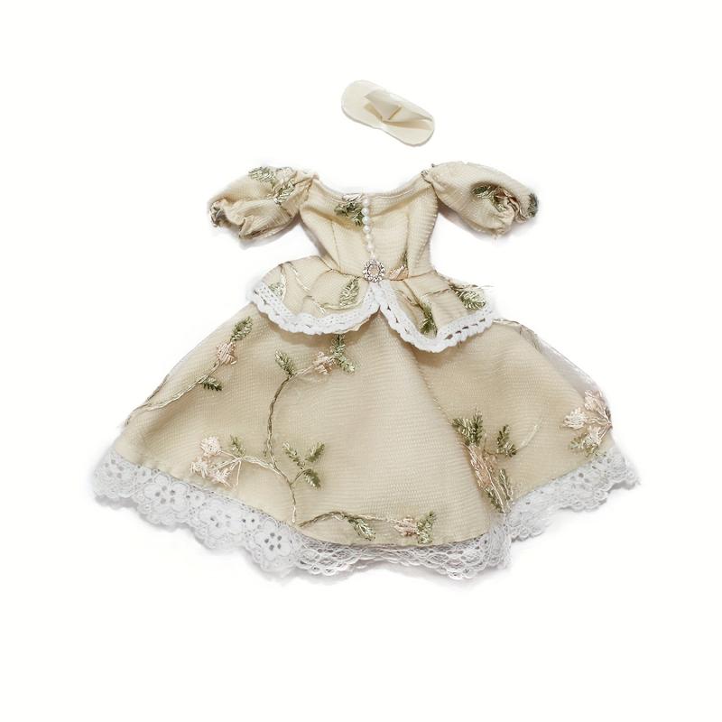 2pcs Doll Maid Lace Dress For 11 8in Doll Cosplay Doll Accessory Set