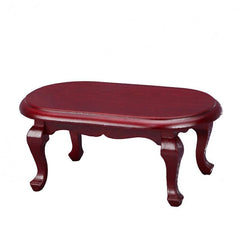 1:12 Dollhouse Mini Oval Coffee Table Vintage Furniture Model