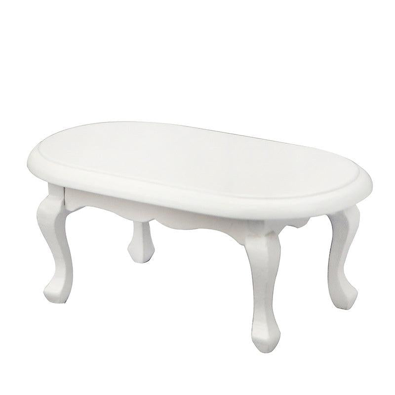 1:12 Dollhouse Mini Oval Coffee Table Vintage Furniture Model