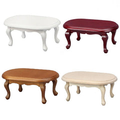 1:12 Dollhouse Mini Oval Coffee Table Vintage Furniture Model