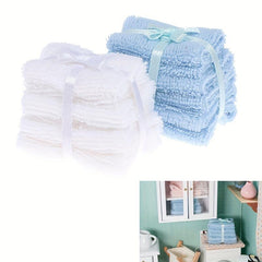 Dollhouse Simulation Fan Bathroom Towel Scene Decor
