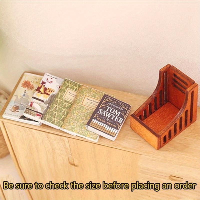 Dollhouse Bookshelf Storage Rack Organizer for Toy Doll House Accessories