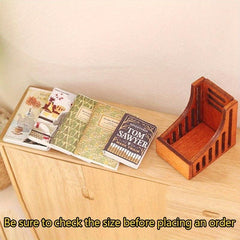 Dollhouse Bookshelf Storage Rack Organizer for Toy Doll House Accessories