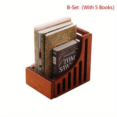 Dollhouse Bookshelf Storage Rack Organizer for Toy Doll House Accessories