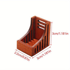 Dollhouse Bookshelf Storage Rack Organizer for Toy Doll House Accessories